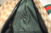 Authentic GUCCI Web Sherry Line Tote Bag GG Nylon Leather 131230 Brown 8121J