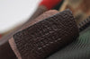 Authentic GUCCI Web Sherry Line Tote Bag GG Nylon Leather 131230 Brown 8121J