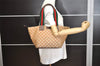 Authentic GUCCI Web Sherry Line Tote Bag GG Nylon Leather 131230 Brown 8121J