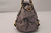 Authentic MIU MIU Vintage Leather 2Way Shoulder Hand Bag Purse RT0438 Gray 8122J