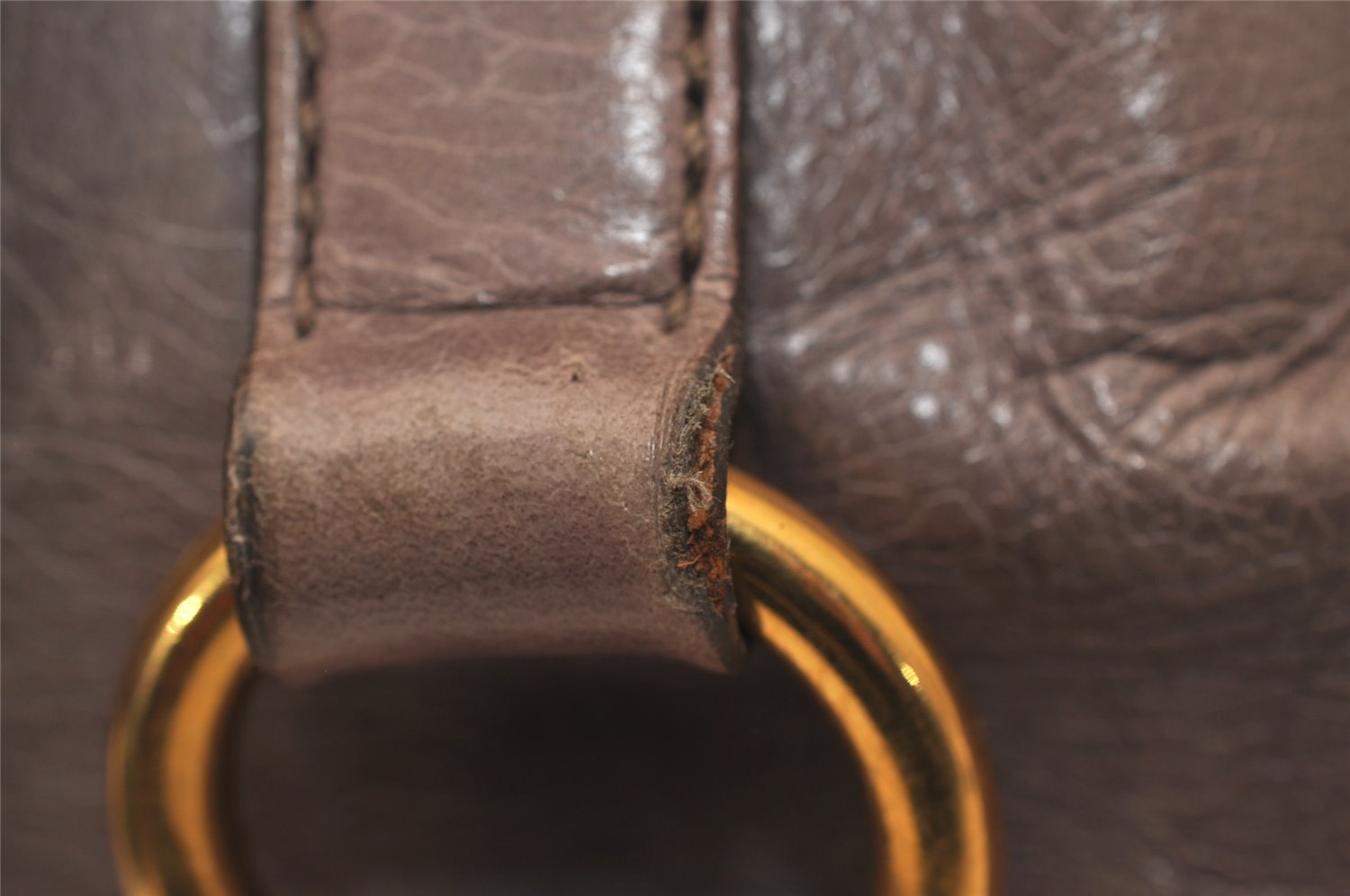 Authentic MIU MIU Vintage Leather 2Way Shoulder Hand Bag Purse RT0438 Gray 8122J