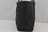 Authentic GUCCI Vintage Shoulder Tote Bag GG Canvas Leather 113019 Black 8123J