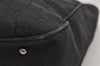 Authentic GUCCI Vintage Shoulder Tote Bag GG Canvas Leather 113019 Black 8123J