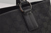 Authentic GUCCI Vintage Shoulder Tote Bag GG Canvas Leather 113019 Black 8123J