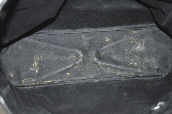 Authentic GUCCI Vintage Shoulder Tote Bag GG Canvas Leather 113019 Black 8123J