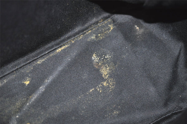 Authentic GUCCI Vintage Shoulder Tote Bag GG Canvas Leather 113019 Black 8123J