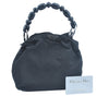 Authentic Christian Dior Maris Pearl Shoulder Hand Bag Purse Nylon Black 8124I