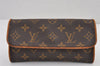 Authentic Louis Vuitton Monogram Pochette Twin PM Shoulder Bag M51854 Junk 8125J