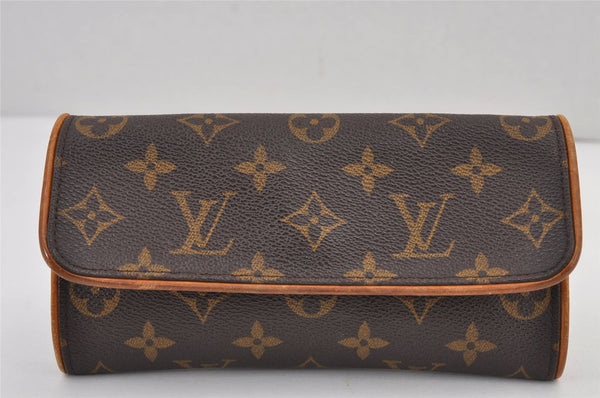 Authentic Louis Vuitton Monogram Pochette Twin PM Shoulder Bag M51854 Junk 8125J