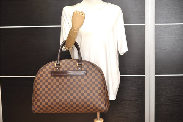 Authentic Louis Vuitton Damier Nolita 24 Hand Boston Bag N41454 LV 8127J