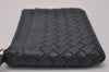 Authentic BOTTEGA VENETA Intrecciato Leather Coin Case Purse Navy Blue 8128I