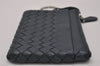 Authentic BOTTEGA VENETA Intrecciato Leather Coin Case Purse Navy Blue 8128I