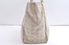 Authentic CHANEL New Travel Line Shoulder Tote Bag Nylon Leather Beige 8128J