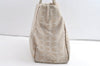 Authentic CHANEL New Travel Line Shoulder Tote Bag Nylon Leather Beige 8128J