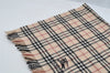 Authentic BURBERRY Vintage Nova Check Wool Blanket Stole Beige 8129I