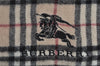 Authentic BURBERRY Vintage Nova Check Wool Blanket Stole Beige 8129I