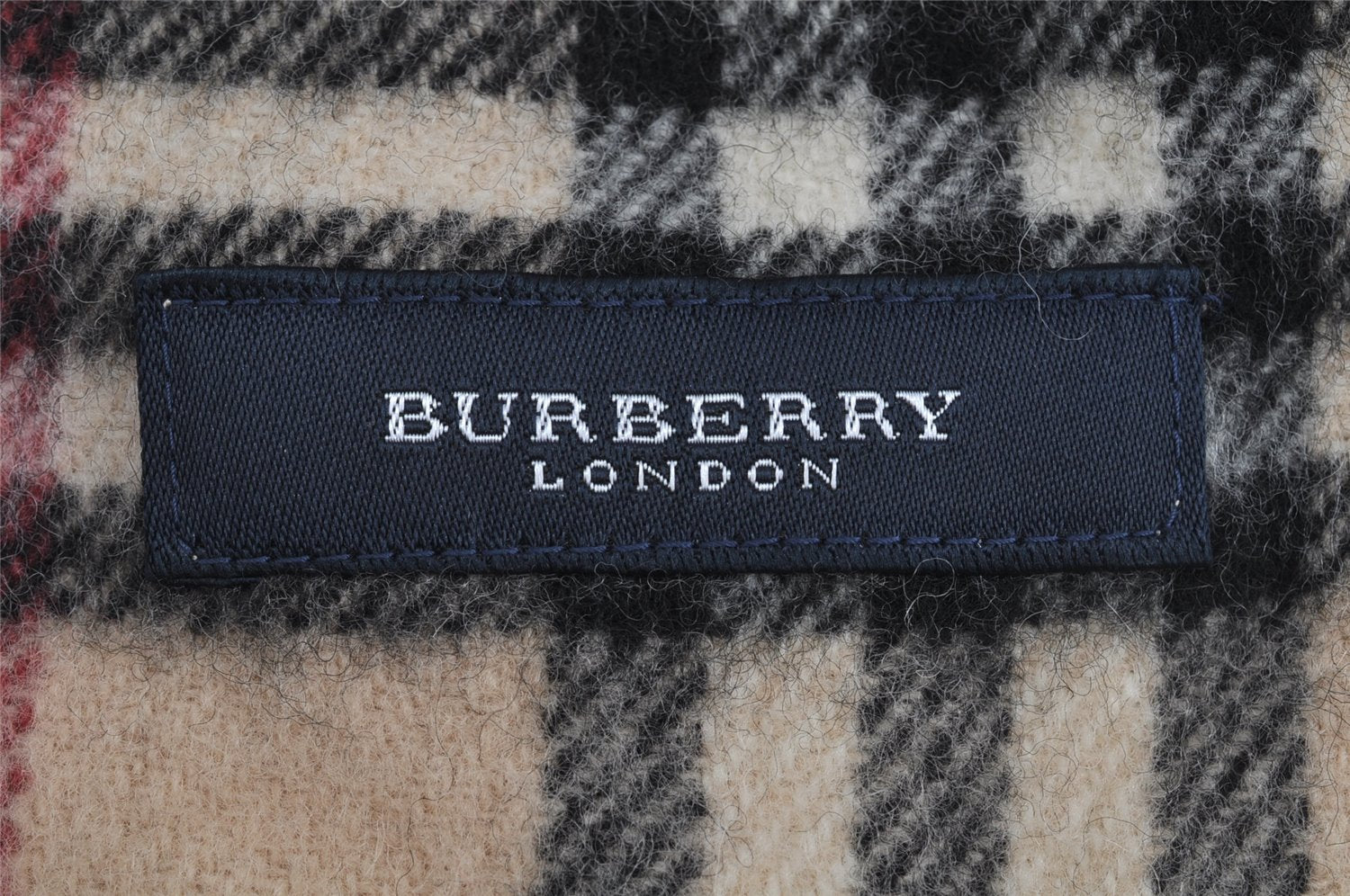 Authentic BURBERRY Vintage Nova Check Wool Blanket Stole Beige 8129I