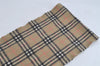 Authentic BURBERRY Nova Check Cashmere Winter Scarf Stole Beige 8130I