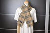 Authentic BURBERRY Nova Check Cashmere Winter Scarf Stole Beige 8130I