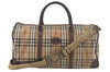 Authentic Burberrys Nova Check PVC Leather 2Way Travel Boston Bag Beige 8131J