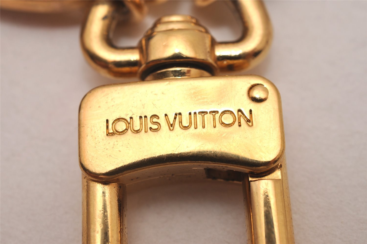 Auth Louis Vuitton Porte Cles Insolence Charm Key Ring Silver M66133 LV 8133I