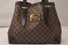 Authentic Louis Vuitton Damier Hampstead MM Shoulder Tote Bag N51204 LV 8133J