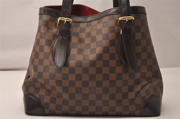 Authentic Louis Vuitton Damier Hampstead MM Shoulder Tote Bag N51204 LV 8133J