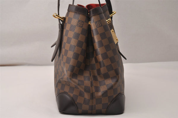 Authentic Louis Vuitton Damier Hampstead MM Shoulder Tote Bag N51204 LV 8133J