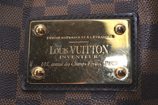 Authentic Louis Vuitton Damier Hampstead MM Shoulder Tote Bag N51204 LV 8133J