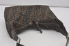 Authentic FENDI Vintage Zucca Shoulder Hand Bag Purse Canvas Leather Brown 8135I