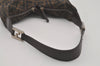 Authentic FENDI Vintage Zucca Shoulder Hand Bag Purse Canvas Leather Brown 8135I