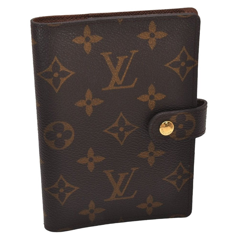 Authentic Louis Vuitton Monogram Agenda PM Notebook Cover R20005 LV Junk 8136I