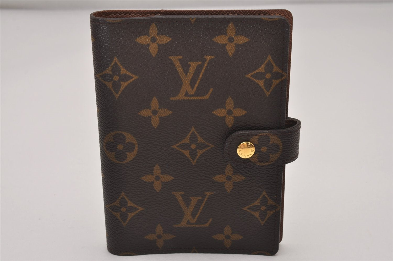 Authentic Louis Vuitton Monogram Agenda PM Notebook Cover R20005 LV Junk 8136I