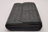 Authentic BOTTEGA VENETA Intrecciato Leather Long Wallet Purse Black 8137I