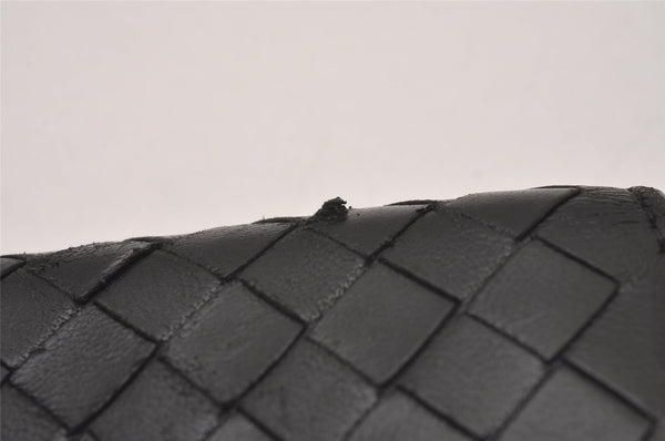 Authentic BOTTEGA VENETA Intrecciato Leather Long Wallet Purse Black 8137I