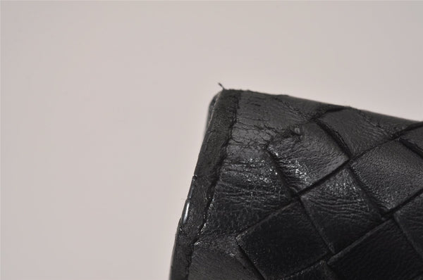 Authentic BOTTEGA VENETA Intrecciato Leather Long Wallet Purse Black 8137I