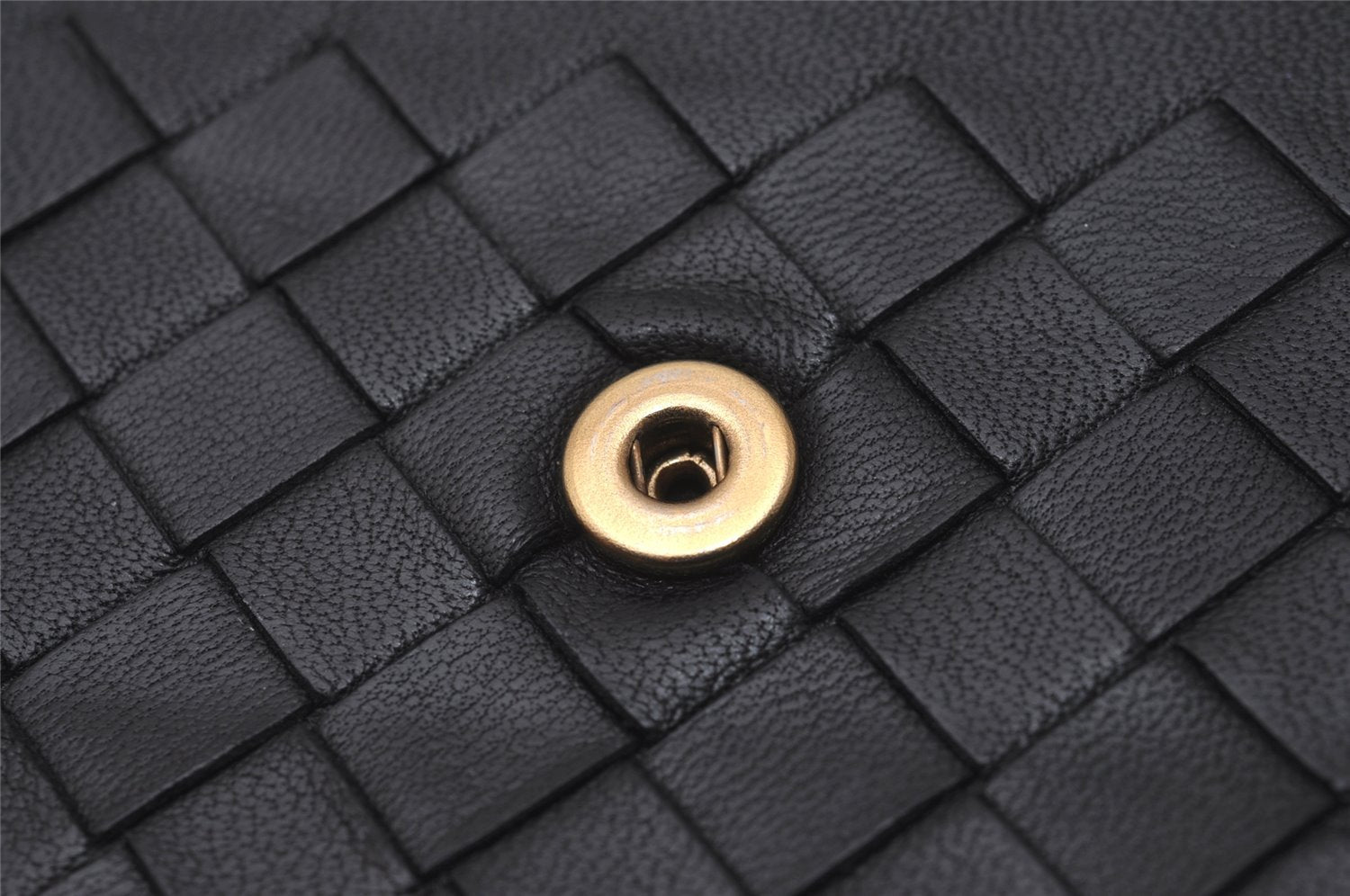 Authentic BOTTEGA VENETA Intrecciato Leather Long Wallet Purse Black 8137I
