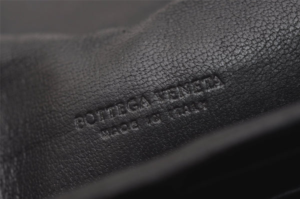 Authentic BOTTEGA VENETA Intrecciato Leather Long Wallet Purse Black 8137I