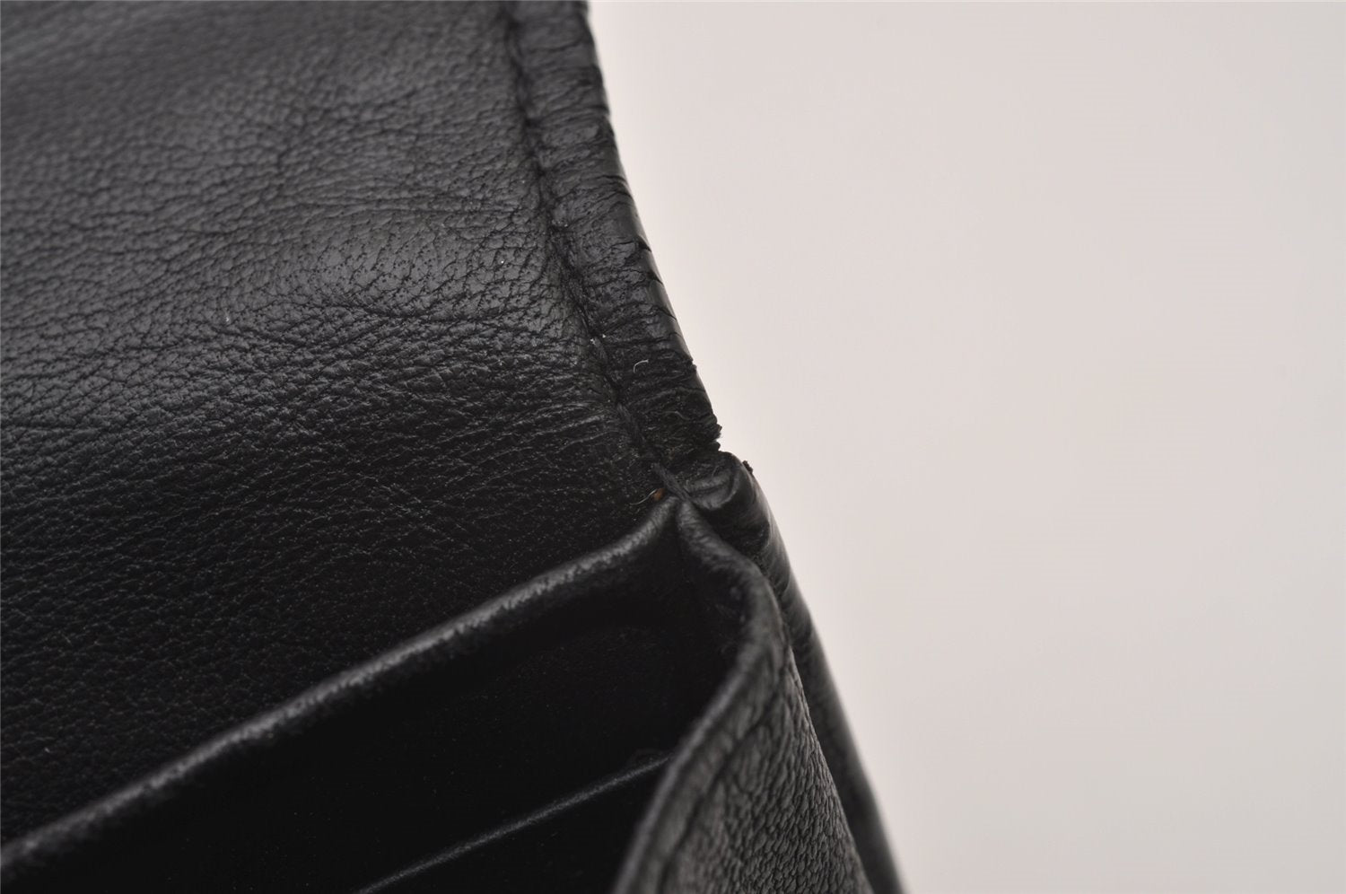 Authentic BOTTEGA VENETA Intrecciato Leather Long Wallet Purse Black 8137I