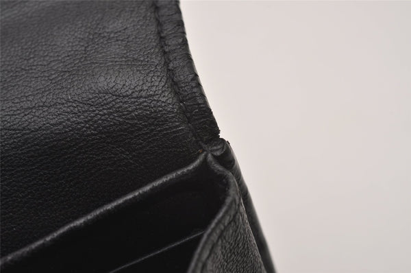 Authentic BOTTEGA VENETA Intrecciato Leather Long Wallet Purse Black 8137I