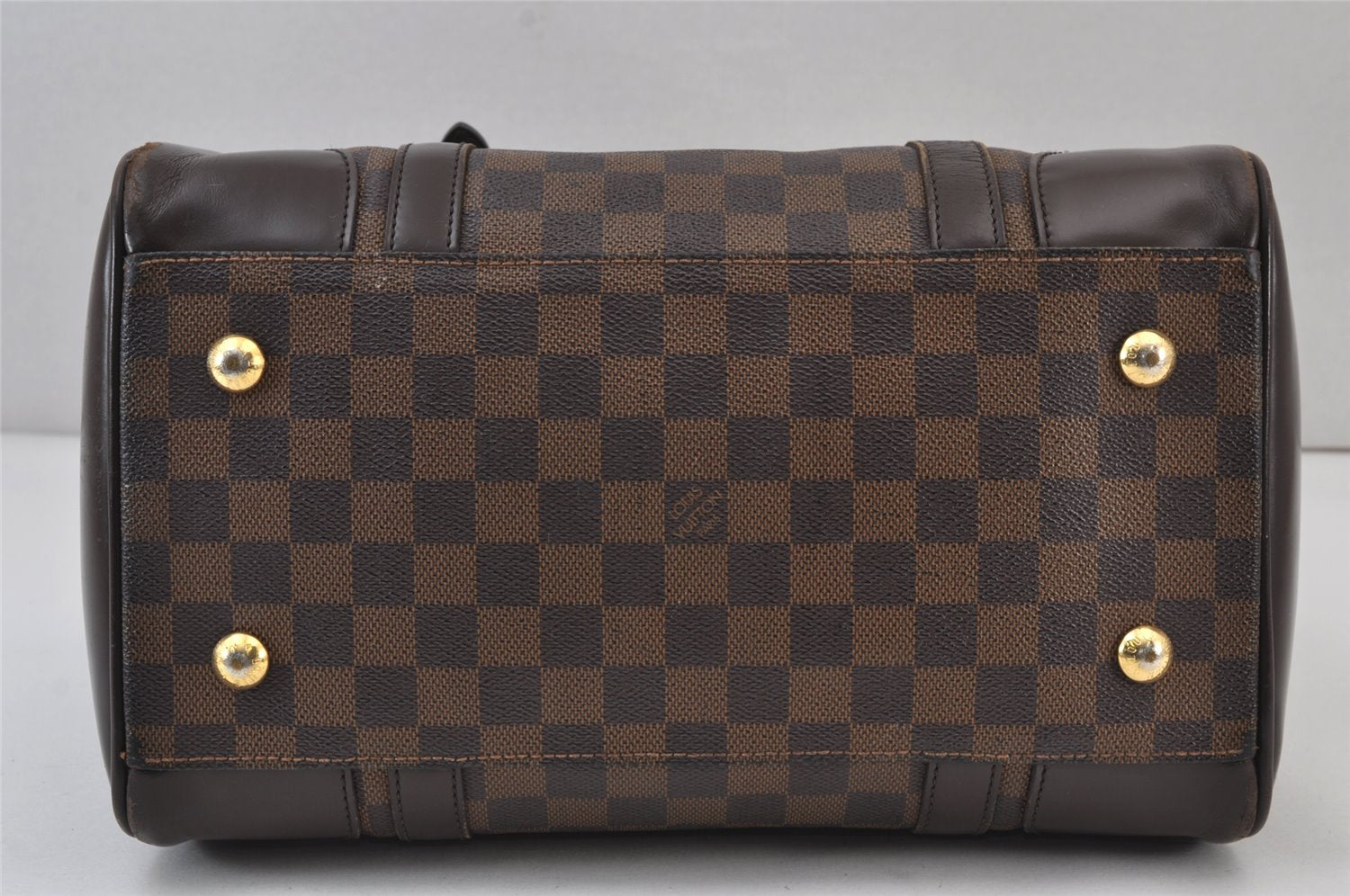 Authentic Louis Vuitton Damier Berkeley Hand Boston Bag Purse N52000 LV 8137J