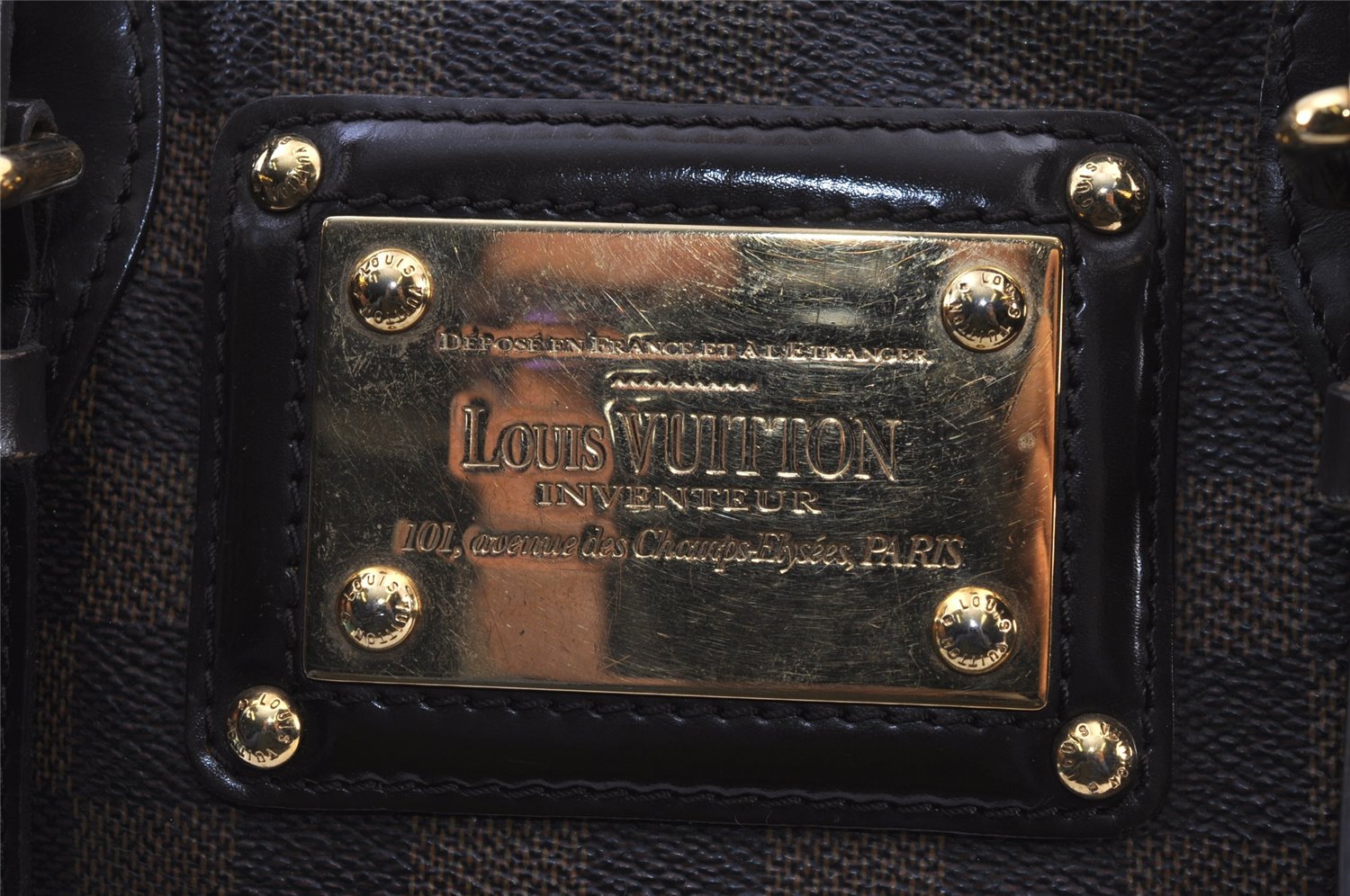 Authentic Louis Vuitton Damier Berkeley Hand Boston Bag Purse N52000 LV 8137J