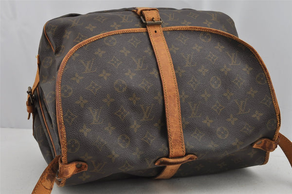 Authentic Louis Vuitton Monogram Saumur 35 Shoulder Cross Bag M42254 LV 8138J