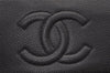 Authentic CHANEL Caviar Skin Vintage CC Logo Long Wallet Purse Black Junk 8140I