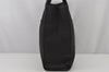 Authentic GUCCI Vintage Shoulder Tote Bag Canvas Leather 91249 Black 8140J