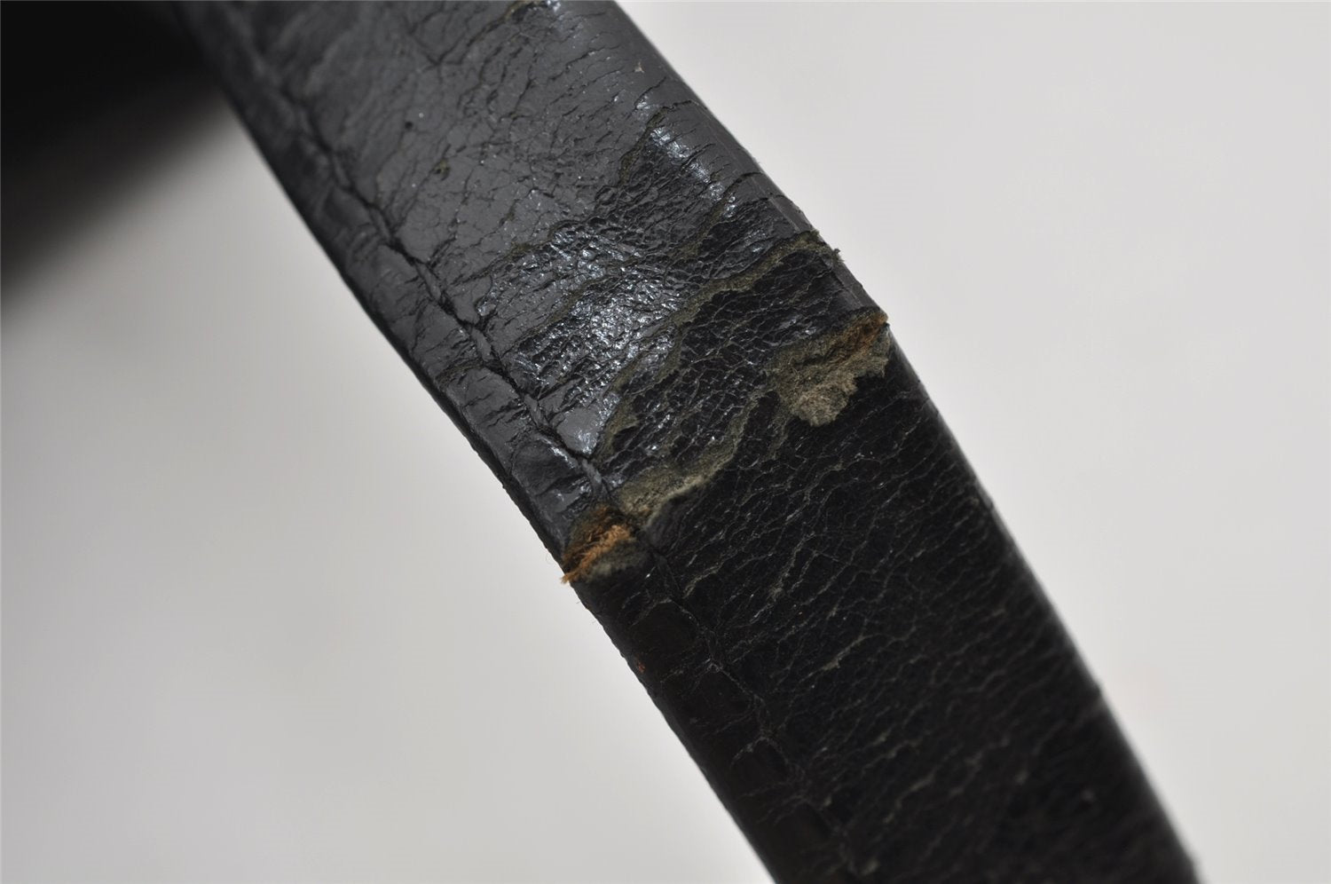 Authentic GUCCI Vintage Shoulder Tote Bag Canvas Leather 91249 Black 8140J