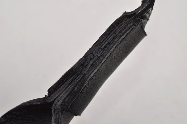 Authentic GUCCI Vintage Shoulder Tote Bag Canvas Leather 91249 Black 8140J