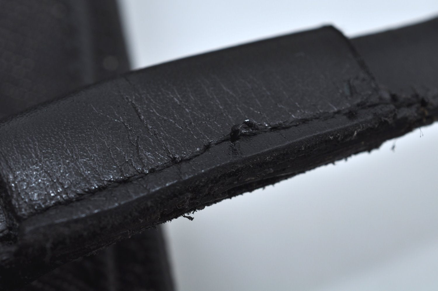 Authentic GUCCI Vintage Shoulder Tote Bag Canvas Leather 91249 Black 8140J