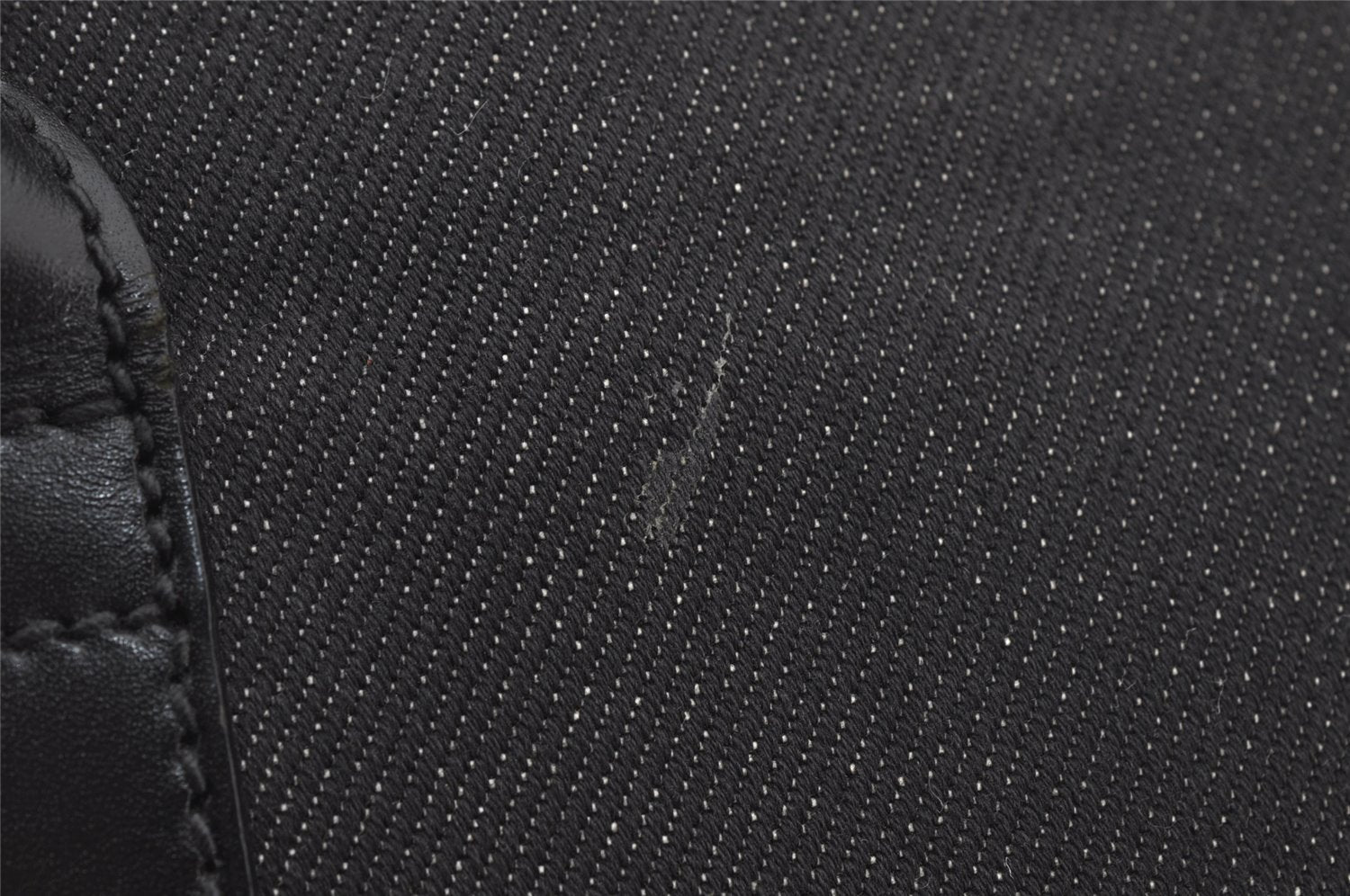 Authentic GUCCI Vintage Shoulder Tote Bag Canvas Leather 91249 Black 8140J