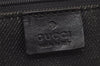 Authentic GUCCI Vintage Shoulder Tote Bag Canvas Leather 91249 Black 8140J